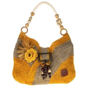 Jackyco Fashion | New Couture Bohemian Handbag | Color: Earth Tone Mustard | Med